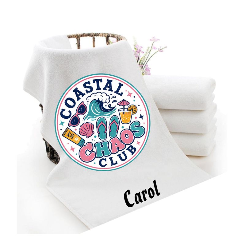 Personalized luxury towels with custom name and uplifting quotes