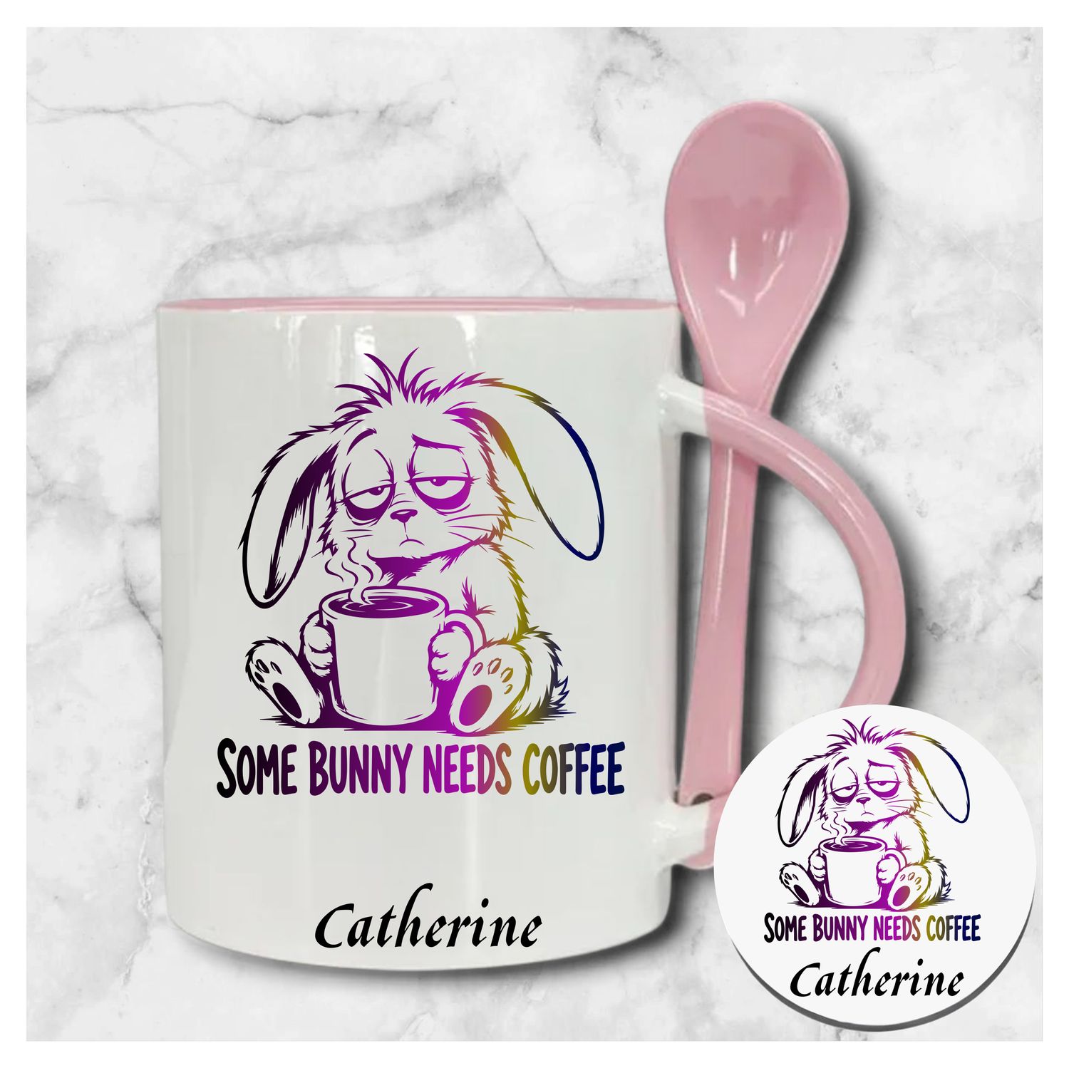  When in doubt...give a mug! Not just any mug but one that has something sweet on the outside to sweeten what's on the inside
