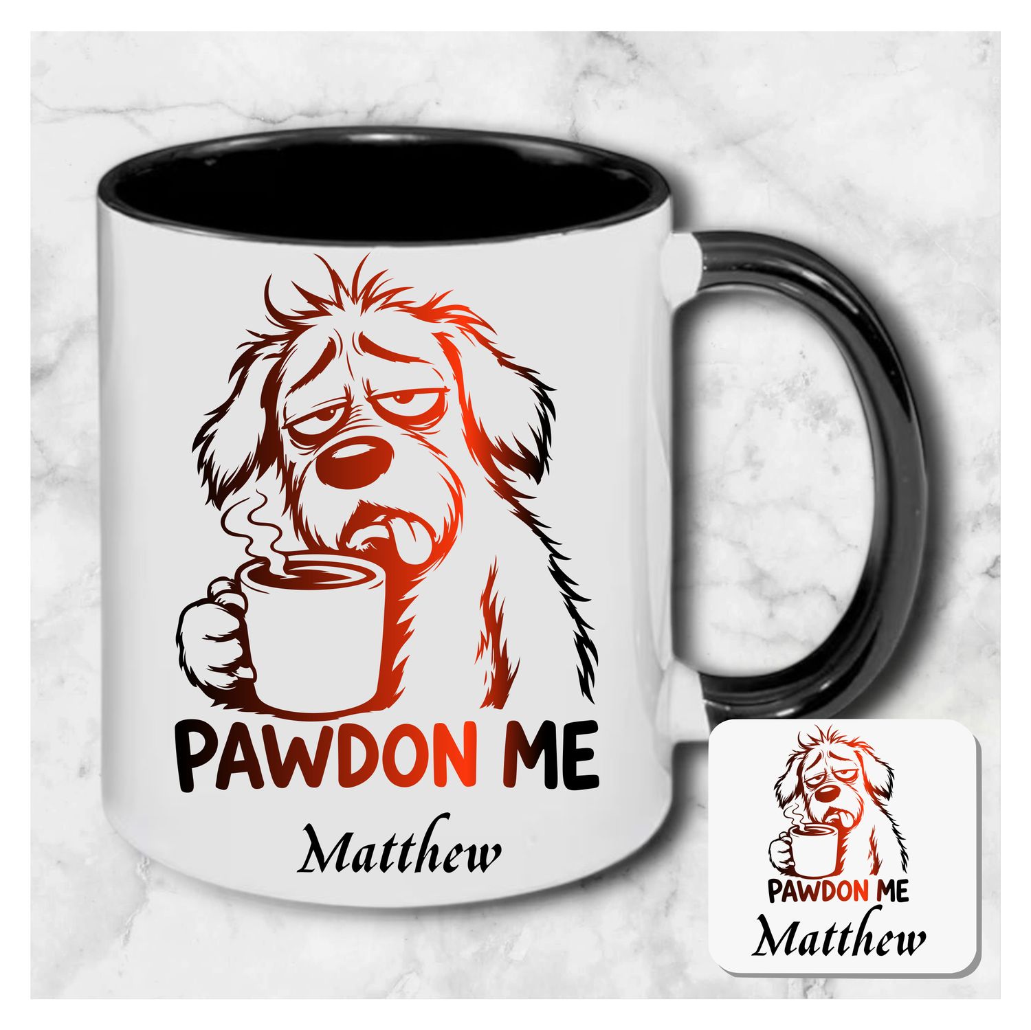  When in doubt...give a mug! Not just any mug but one that has something sweet on the outside to sweeten what's on the inside
