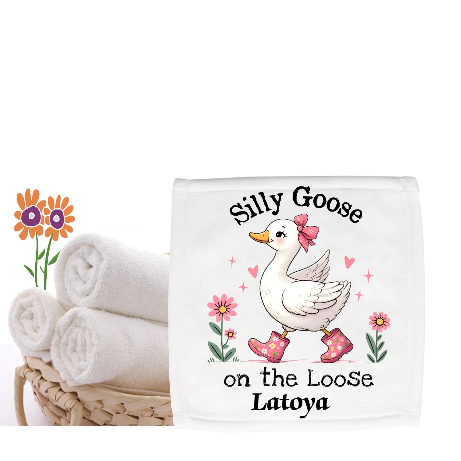 Personalized Bath/Pool Towels for Kids -Silly Goose Collection