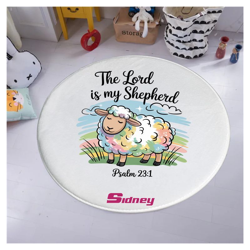 Plush Kids prayer mats with cheerful design and custom name
