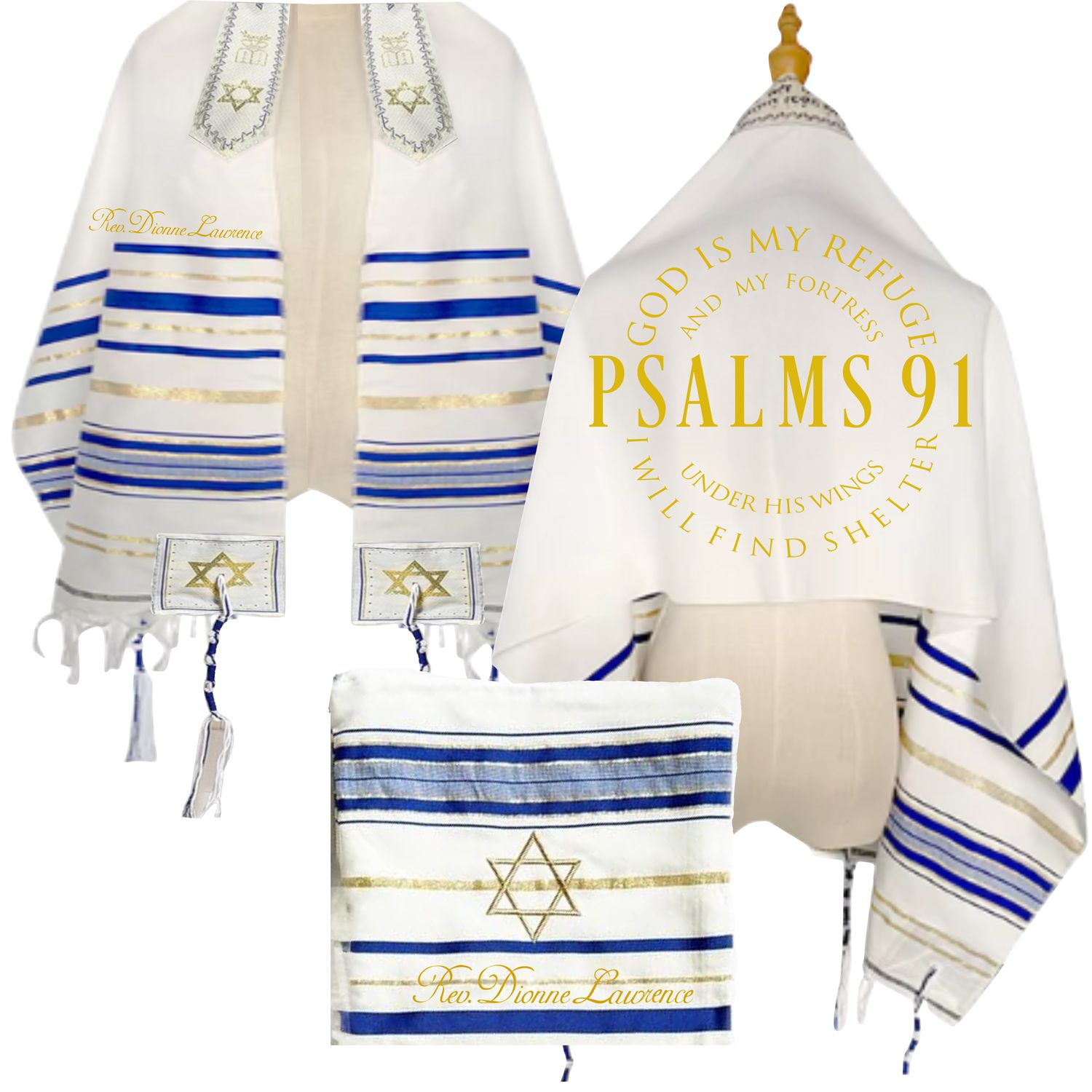 Personalized Prayer Shawl with Name &amp; Scripture | Christian Messianic Tallit | Faith-Inspired Comfort Gift for Men &amp; Women