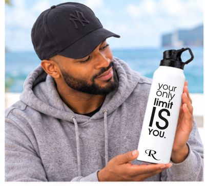 Personalized Stainless Steel Water Bottle with Uplifting Words | 32 oz Bottle with Name Personalized stainless steel water bottle with uplifting quote, name or initials