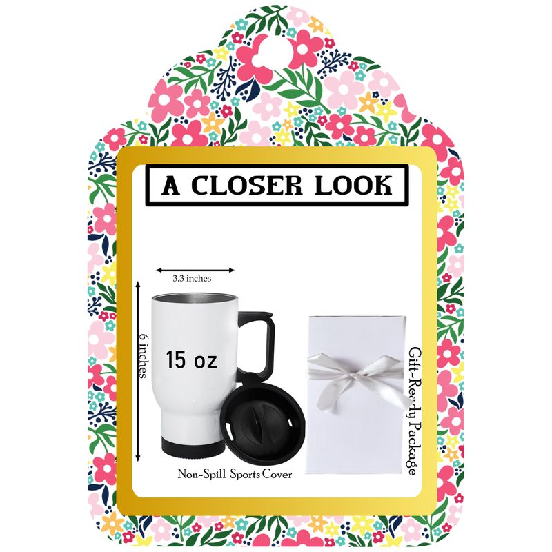 Personalized Stainless Steel Travel Mug with Uplifting Words | Coffee Mug with Name