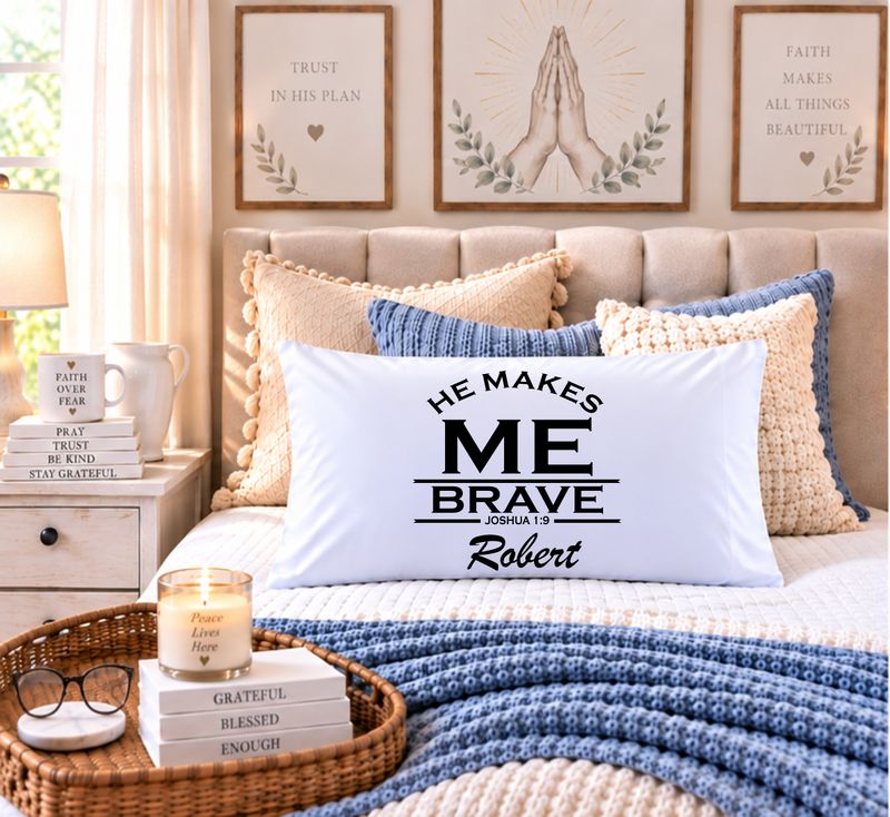 Personalized Faith-Inspired Pillowcase | Custom Name Pillow | Comfort Gift More than a pillowcase—it’s a nightly prayer