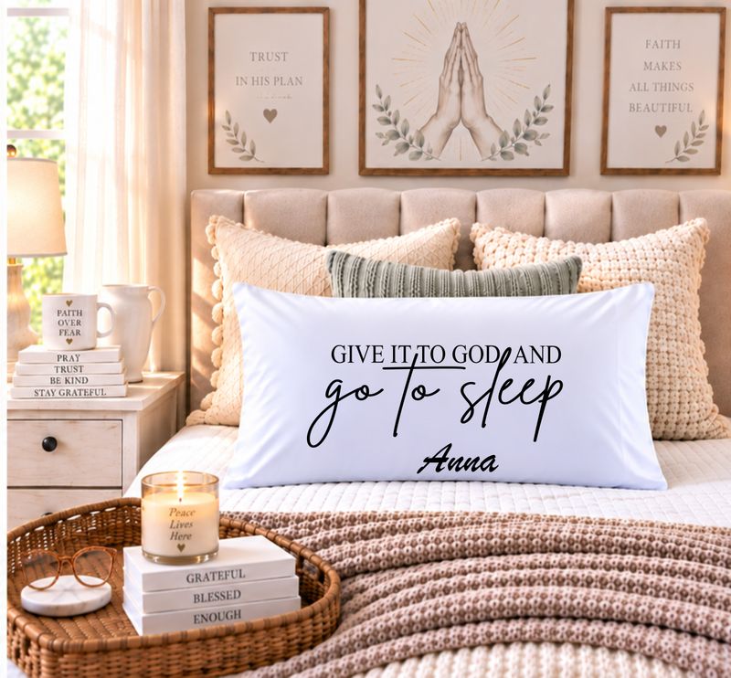 Personalized Faith-Inspired Pillowcase | Custom Name Pillow | Comfort Gift More than a pillowcase—it’s a nightly prayer