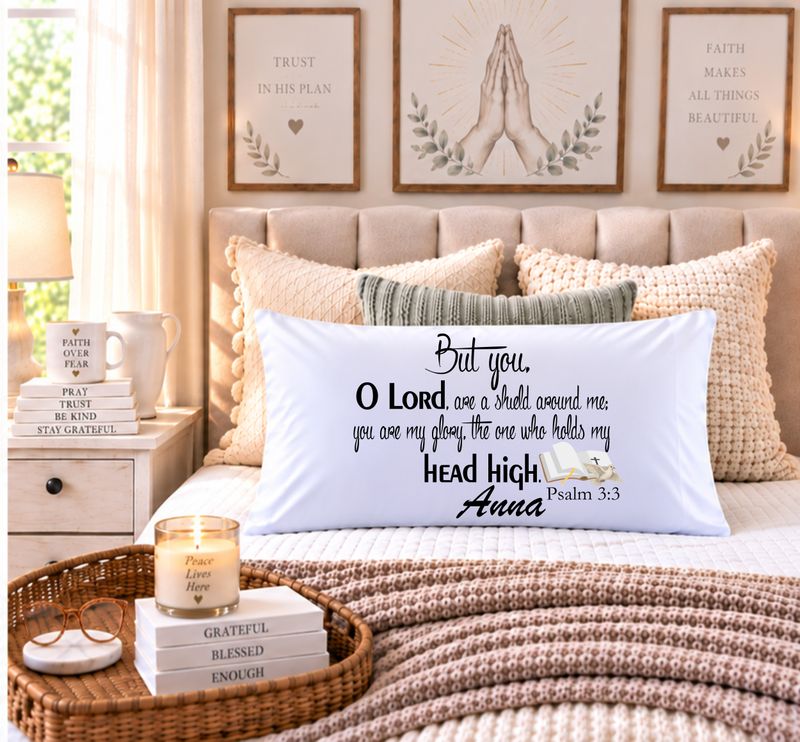 Personalized Faith-Inspired Pillowcase | Custom Name Pillow | Comfort Gift More than a pillowcase—it’s a nightly prayer