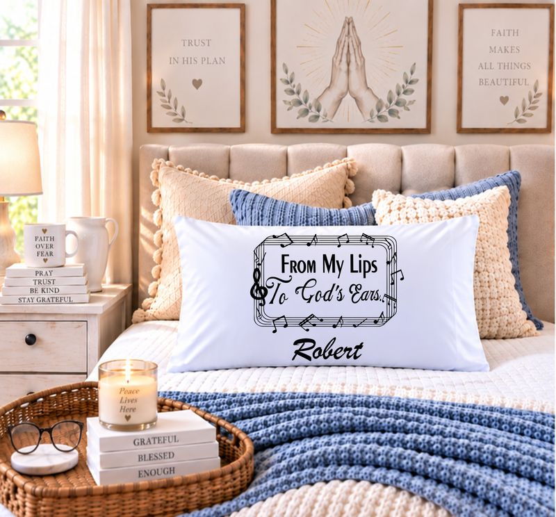 Personalized Faith-Inspired Pillowcase | Custom Name Pillow | Comfort Gift More than a pillowcase—it’s a nightly prayer