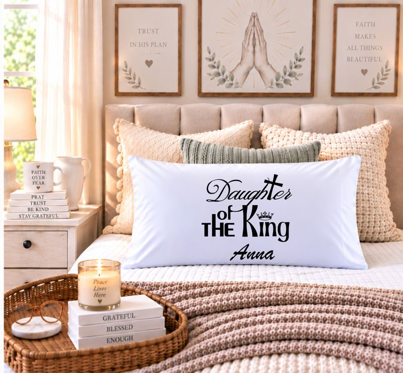 Personalized Faith-Inspired Pillowcase | Custom Name Pillow | Comfort Gift More than a pillowcase—it’s a nightly prayer