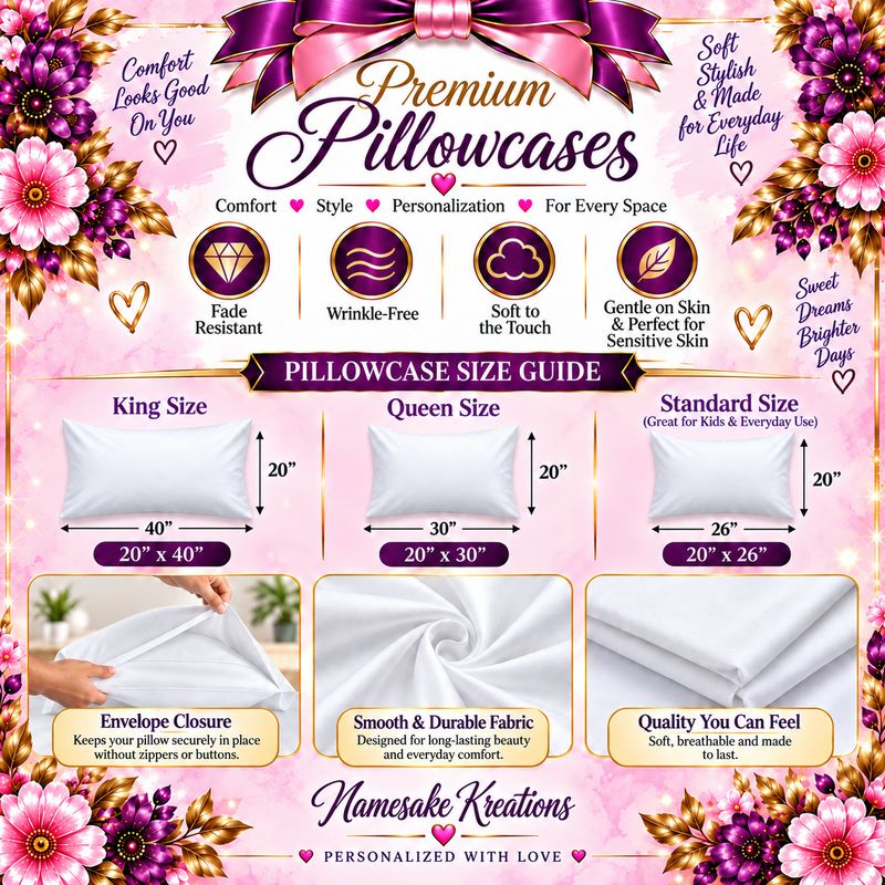 Personalized Faith-Inspired Pillowcase | Custom Name Pillow | Comfort Gift
