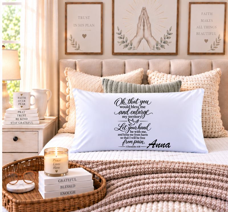 Personalized Faith-Inspired Pillowcase | Custom Name Pillow | Comfort Gift More than a pillowcase—it’s a nightly prayer
