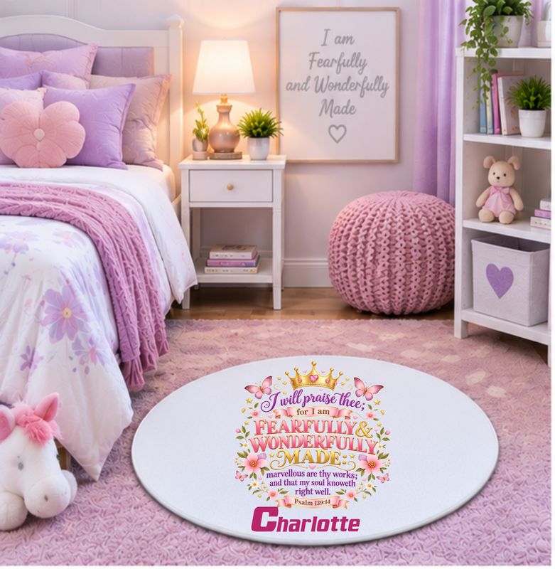 Plush Kids prayer mats with cheerful design and custom name