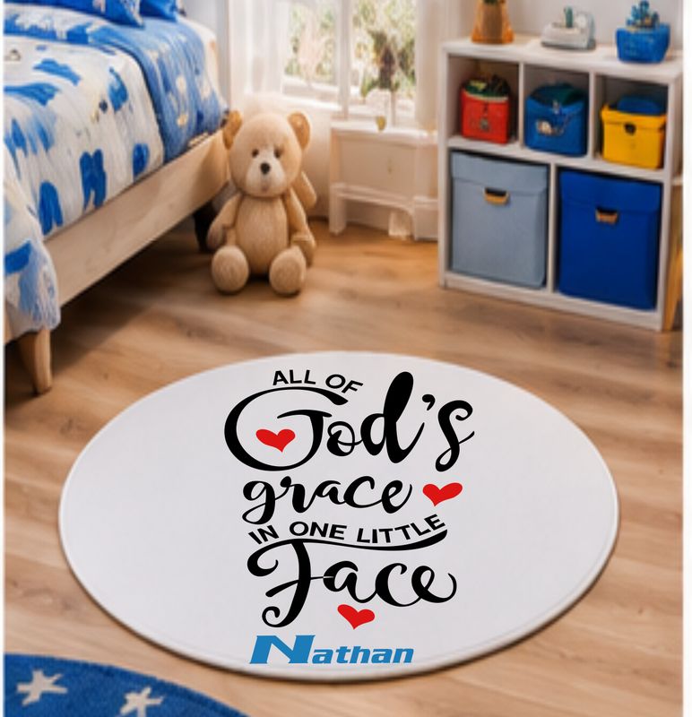 Plush Kids prayer mats with cheerful design and custom name