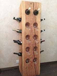 ​Poplar wine bottle rack