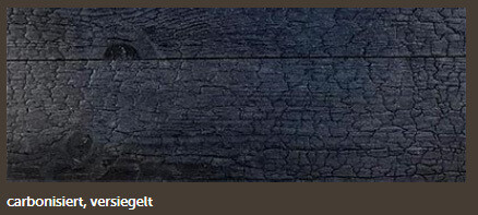 Perlinen, Bretter carbonisiert (Verarbeitung)
