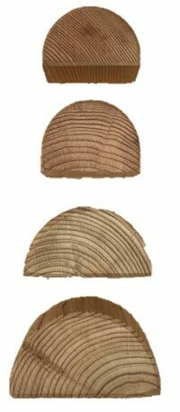 Larch half-round pole
