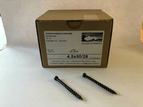 Black stainless steel screws (special)