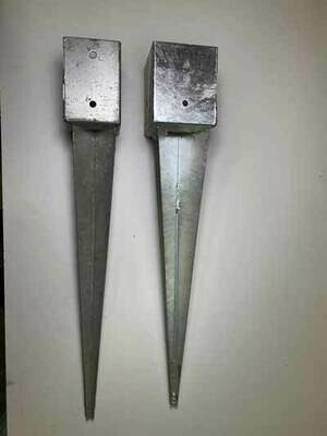 Galvanised iron ground spike