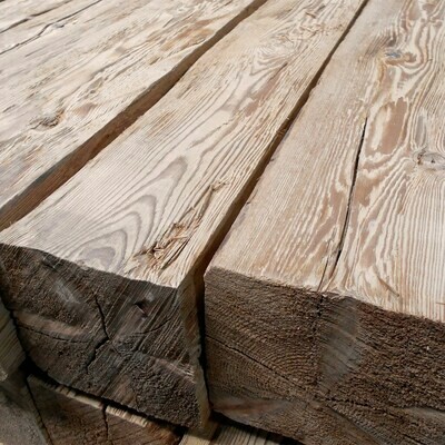 Steamed larch beams