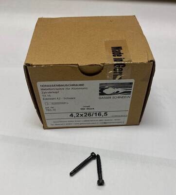 Black stainless steel screws (special) - self-drilling tip (26 mm)