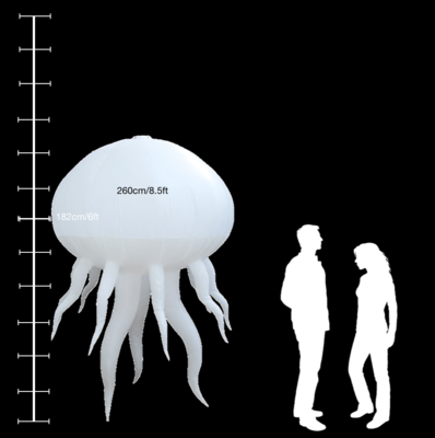 Hanging inflatable Jellyfish 8.5ft/260cm height.