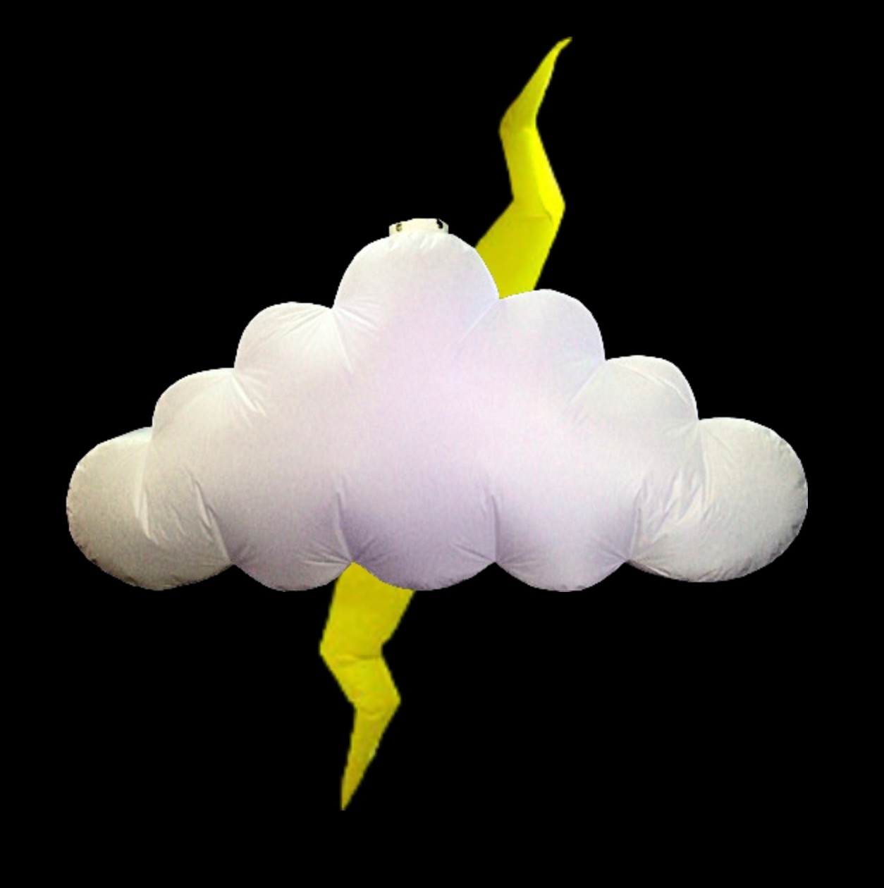 Hanging Inflatable Cloud 7ft/214cm x 3.6ft/110cm, Extra: Add Lightning