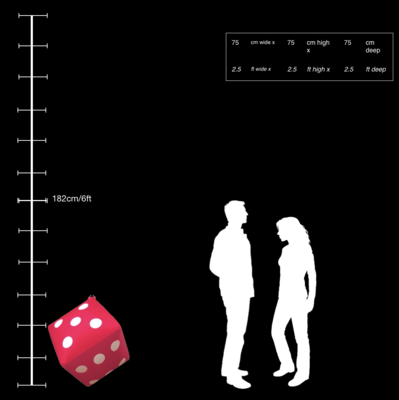 Hanging Inflatable Dice 2.5ft/75cm x 2.5ft/75cm