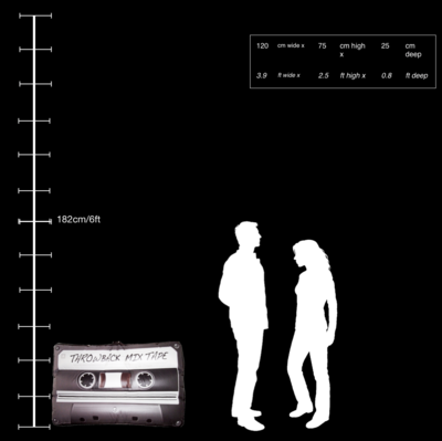 Hanging Inflatable Cassette 3.9ft/120cm x 2.5ft/75cm