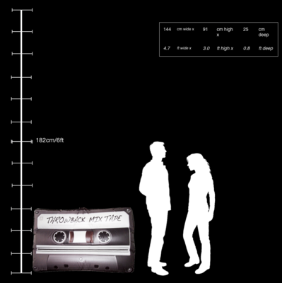 Hanging Inflatable Cassette 4.7ft/144cm x 3ft/91cm