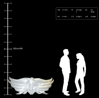 Hanging Inflatable Angel Wings 6ft/182cm x 2.3ft/70cm
