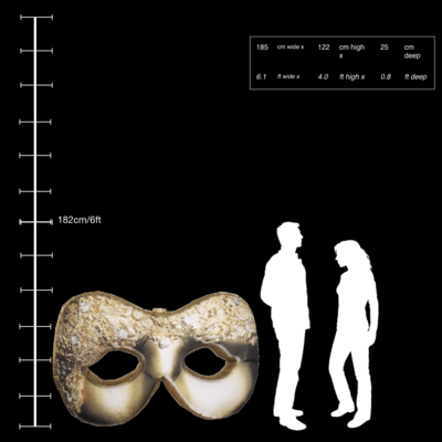 Hanging Inflatable Masquerade Mask 6.1ft/185cm x 4ft/122cm