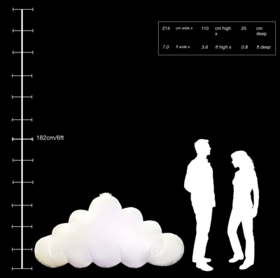 Hanging Inflatable Cloud 7ft/214cm x 3.6ft/110cm