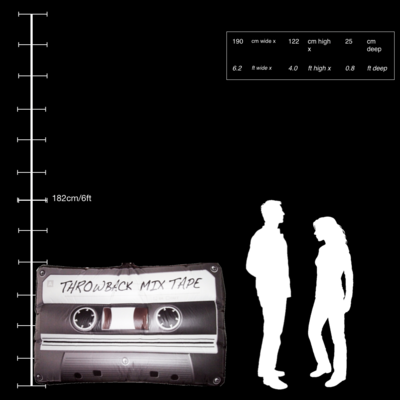 Hanging Inflatable Cassette 6.2ft/190cm x 4ft/122cm