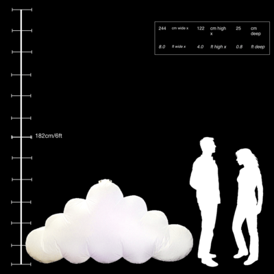 Hanging Inflatable Cloud 8ft/244cm x 4ft/122cm