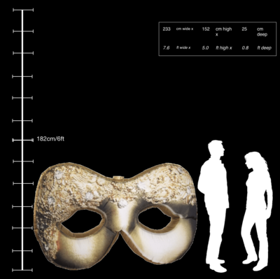 Hanging Inflatable Masquerade Mask 7.6ft/233cm x 5ft/152cm