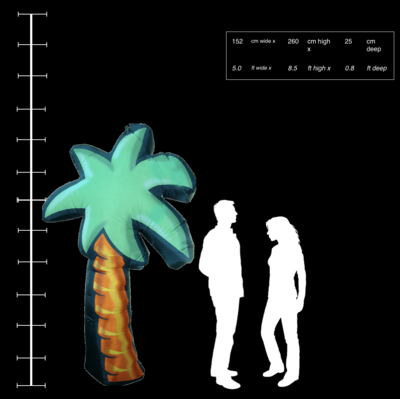 Hanging Inflatable Palm Tree Detailed 5ft/152cm x 8.5ft/260cm