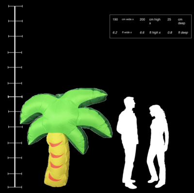 Hanging Inflatable Palm Tree Basic 6.2ft/190cm x 6.6ft/200cm