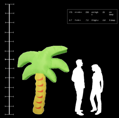 Hanging Inflatable Palm Tree Basic 5.7ft/175cm x 7.5ft/230cm