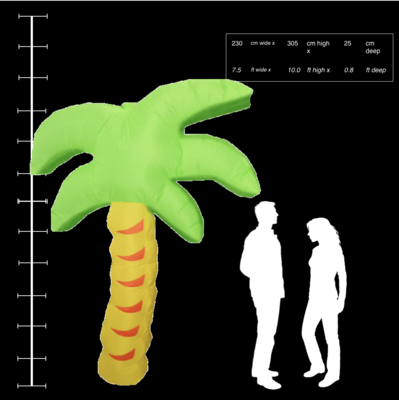 Hanging Inflatable Palm Tree Basic 7.5ft/230cm x 10ft/305cm
