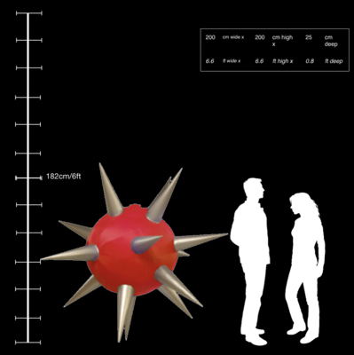 Hanging inflatable Globe-Star 6.6ft/200cm dia.
