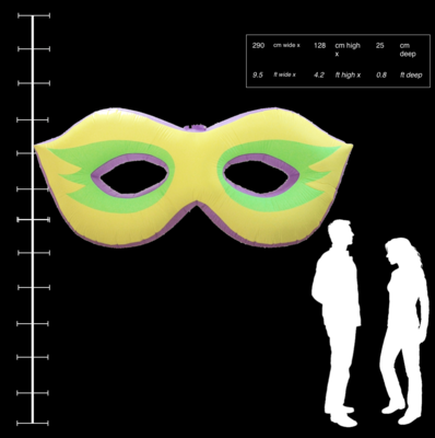Hanging Inflatable Carnival Mask 9.5ft/290cm x 4.2ft/128cm