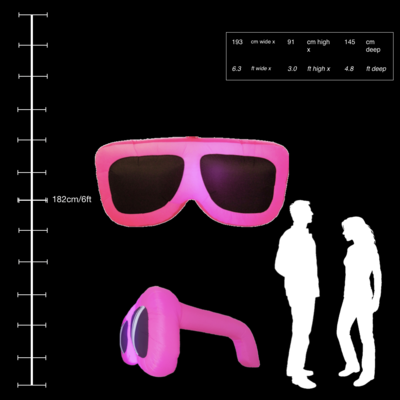 Hanging Inflatable Sunglasses 6.3ft/193cm x 3ft/91cm
