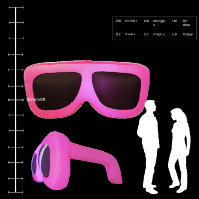 Hanging Inflatable Sunglasses 8.2ft/250cm x 3.9ft/120cm