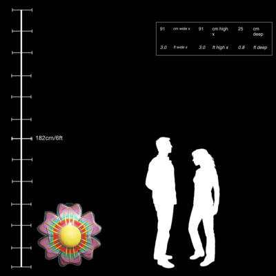 Hanging Inflatable Flower Lux 3ft/91cm x 3ft/91cm