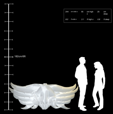 Hanging Inflatable Angel Wings 8ft/244cm x 3.1ft/95cm