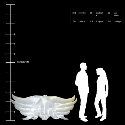 Hanging Inflatable Angel Wings 7ft/214cm x 2.8ft/85cm