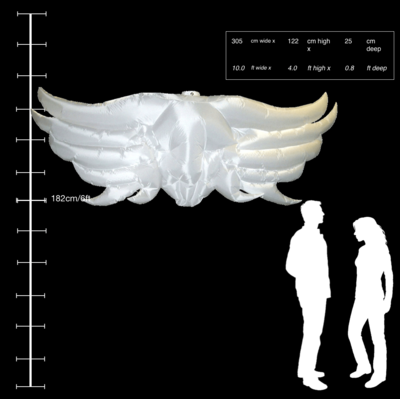 Hanging Inflatable Angel Wings 10ft/305cm x 4ft/122cm