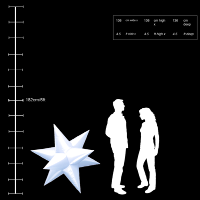 Hanging Inflatable Standard Fat Star 4.5ft/136cm Diameter
