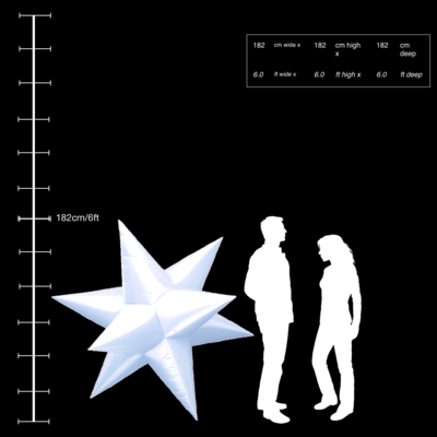Hanging Inflatable Standard Fat Star 6ft/182cm Diameter
