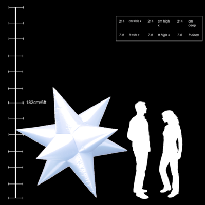 Hanging Inflatable Standard Fat Star 7ft/214cm Diameter